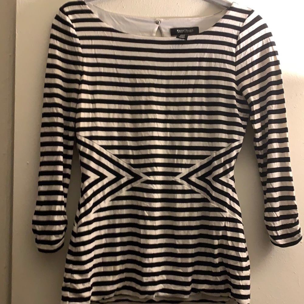 White House Black Market Striped Blouse, size XS